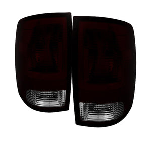 a pair of very dark tail lights
