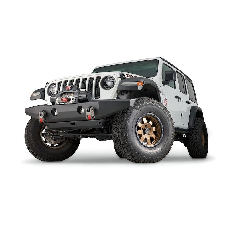 a full jeep with bumper installed 