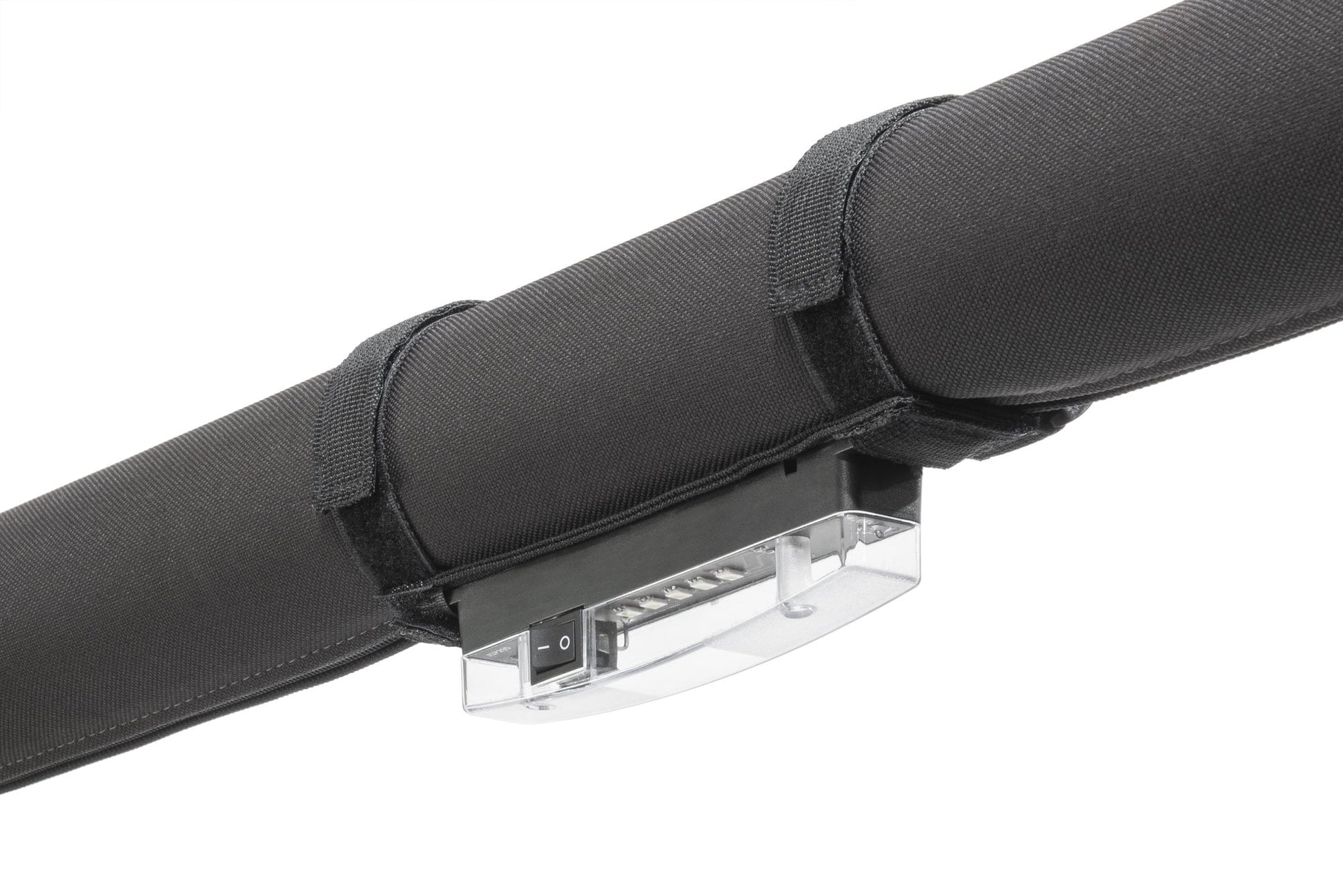 an LED light with a on-off switch is installed with velcro on a roll bar