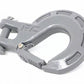 Grey clevis hook with “RC” engraved into it on a white background