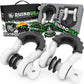Rhino branded packaging with 2 white D-ring shackles